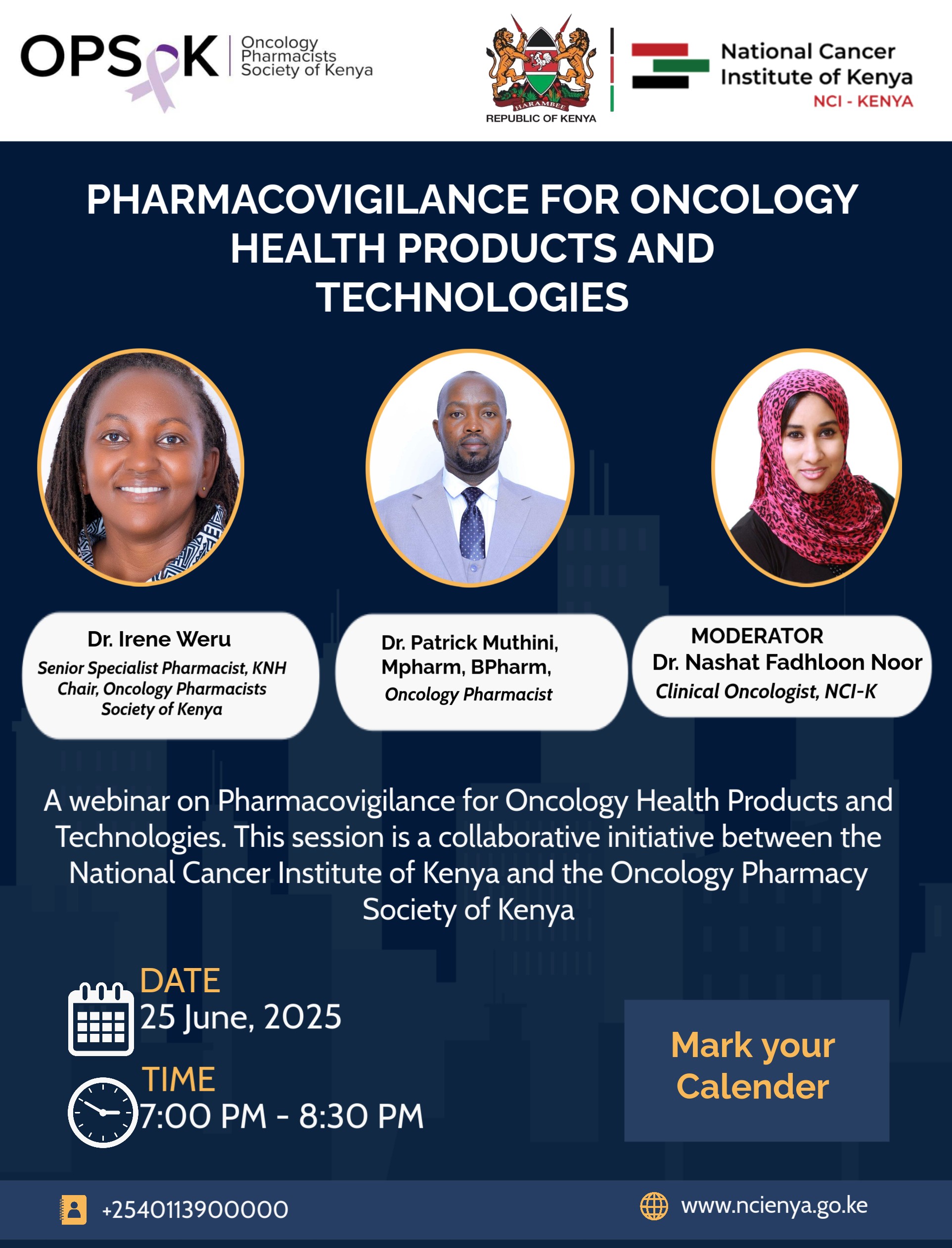 Pharmacovigilance for Oncology Health Products and Technologies Webinar